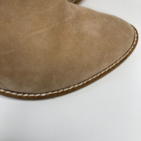 Steve Madden 'Replay' Ankle Boots Size 8 1/2 Taupe Tan Suede and Suede Mesh - Picture 6 of 9